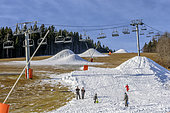Snowmaking, Autrans ski resort, Meaudre, Massif du Vercors, Alps, France