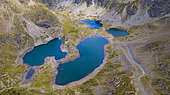 Overlooking East view of the Robert's Lakes in summer, Chamrousse, Alpes, France