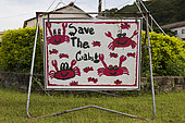 Sign for Crab Protection, Gecarcoidea natalis, Christmas Island, Australia