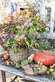 Bouquet of autumn on a table, Pas de Calais, France