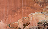 Petroglyhps (Fremont culture), Capitol Reef National Park, Utah State Route 24, Utah, Usa, North America, America