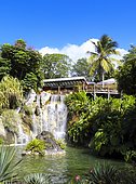 The cascade of the botanical garden of Deshaies, Basse Terre, Guadeloupe