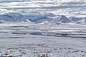 Dalton Highway : from Fairbanks to Prudhoe Bay, The Brooks Range in Autumn from the North of Atigun Pass, Alaska, USA