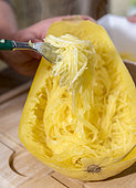 Spaghetti squash after cooking