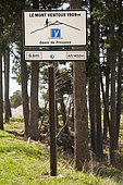 Mont Ventoux sign when coming from Malaucène (northern slope), Vaucluse 84, Provence-Alpes-Cote d'Azur, France