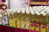 Rose water bottles (Rosa damascena), Taif, Saudi Arabia
