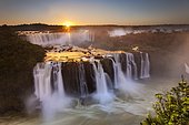 Iguazu falls. Iguaçu River falls is the biggest waterfalls in the world