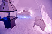 Iced suite, Ice Hotel, Quebec, Canada