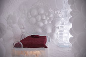 Iced suite, Ice Hotel, Quebec, Canada