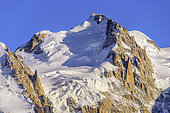 Mont Maudit (4465 m), Mont Blanc massif seen from Aiguilles Rouges, Alps, Haute Savoie, France