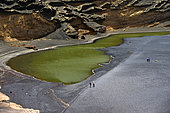 Charco de los Clicos popularly known as the green puddle, Island of Lanzarote, Canary Islands.