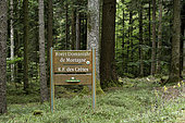 ONF sign in forest, Forêt Domaniale de Mortagne, Haut Jacques pass, between Saint Die and Brouvelieures, Vosges, France