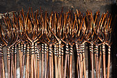 Forks. Manufacture of forks in wood from Hackberry, Sauve, Gard, France