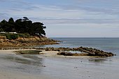 Seawater pools on Saint-Pol-de-Léon beach, Brittany, France