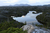 Campania Island lake, Great bear rainforest, British Columbia, Canada