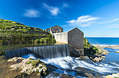 Molino El Bolao, El Molino Waterfall, Cóbreces, Alfoz de Loredo municipality, Cantabria, Spain, Europe