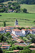 Ainhoa: typical village in the Basque Country enjoying the label "The Most Beautiful Villages of France". Old bastide located on the paths of Saint Jacques de Compostela. It is also the starting point for many PR and GR10 hiking trails, Pyrénées-Atlantiques, Aquitaine, France