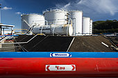 Fuel storage tanks. Pacific oil. New Caledonia.