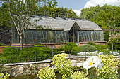 Greenhouse, garden of the Gaston Allard arboretum, Angers, France