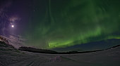Aurora Borealis over the White Sea, Nilmoguba, Republic of Karelia, Russia