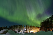 Aurora Borealis over the White Sea, Nilmoguba, Republic of Karelia, Russia