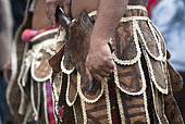 Details of traditional Futuna dance clothes, Cultural festival. Common Poya. New Caledonia.