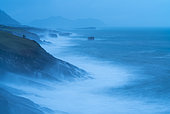 Storm and Big Waves, Islares, Cantabrian Sea, Montaña Oriental Costera, Castro Urdiales Municipality, Cantabria, Spain