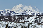 Denali formerly Mount McKinley (20 310 ft), in spring, Denali National Park, Alaska