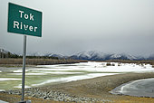 Tok River Thawed Along the Glenn Highway, Spring, Alaska