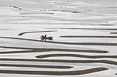 Fish catching, nets in open sea, Xiapu County, Fujiang Province, China