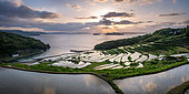 Tsuchiya Tanada 's rice field on Fukushima island, japan