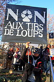 National event against the shooting of wolves.16 January 2016, Lyon, France