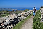 Path leading to the abandoned village of Occi, View of the Revellata and the Gulf of Calvi, Corsica