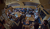 Tara Oceans Expeditions - May 2011. Prof. Gabriel Gorsky speaking at scientific meeting on board Tara, Guayaquil-Galapagos leg; Ecuador