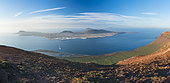 Isla Graciosa, Isla Alegranza, Mirador del Río, Riscos de Famara, Lanzarote Island, Canary Islands, Spain, Europe