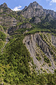 The Hoodoo rocks of Vallon du Rabioux, Massif des Ecrins, Embrunais, Hautes Alpes, France
