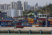 Container port of Xiamen, Fujian, China.