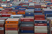 Containers, Yantian Container Port, Shenzhen Port, China.