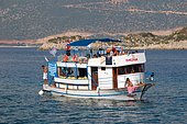 Diving boat, Kas, Ka?, Turkey, Asia