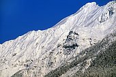 Natural stone face on Mt. Baerenkopf, Karwendel Range, Tyrol, Austria, Europe