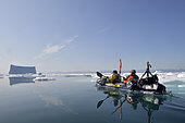 Kayakers in Scoresbysund, North East Greenland