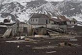 The remains of the Norwegian Hektor whaling station, Deception Island, Antarctica.