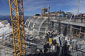 Construction site of the Zugspitze mountain station, Garmisch-Partenkirchen, Bavaria, Germany