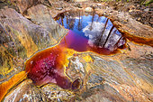 Reflections on Rio Tinto, near its source, Andalusia, Spain