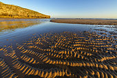 Rides d'oscillation à marée basse, Praia de Amoreira, Portugal