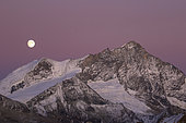 Full moon over the Valais Alps, Switzerland