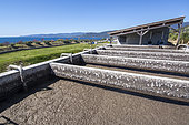 Basins of the purification plant of Capu Laurosu, Propriano, Corsica. Wastewater treatment by membrane technology