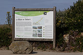 Information panel on the Sillon de Talbert Nature Reserve in Pleubian, Brittany, France