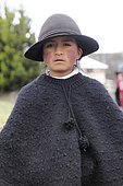 Girl in traditional costume, Puruhá people, Kichwa, Chimborazo Province, Ecuador, South America