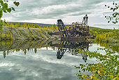 Old gold dredge (1920-1962): second largest excavator in Alaska, Steese highway, from Fox to Circle, Alaska